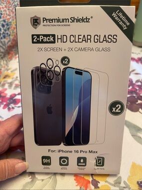 Marshalls Premium Shieldz 2-Pack HD Clear Glass Screen Protectors - Clear